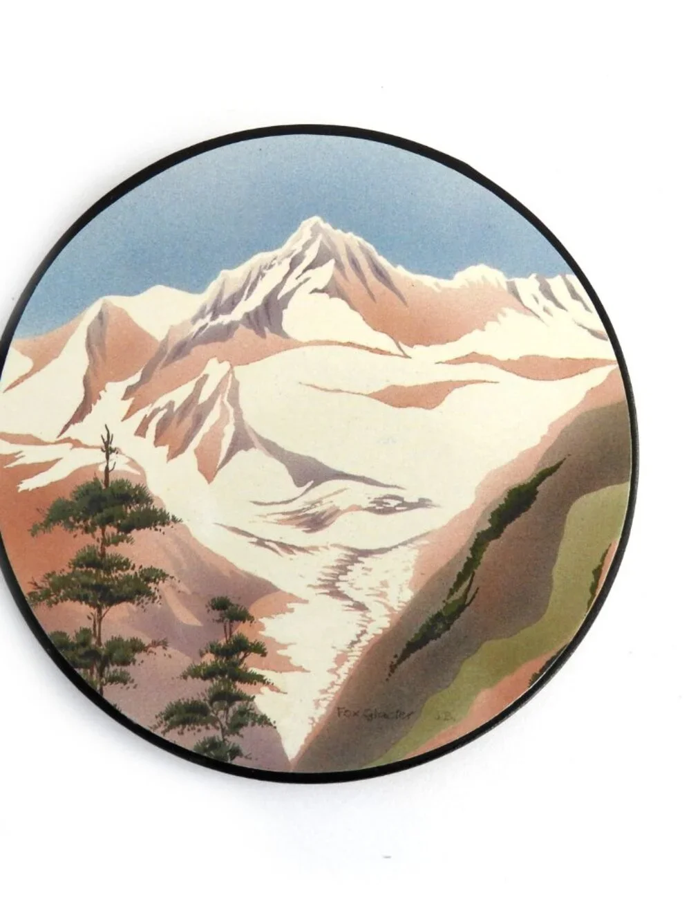 VTG 1970s New Zealand Scenic Cork Coasters Set of 6 Signed J.B. - Picture 6 of 10